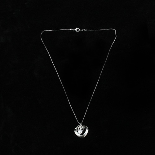 Silver Plated Chain With Sweet Heart pendant | Pendant Necklace Set