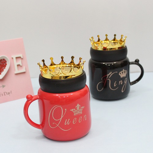 King and Queen Couple Ceramic Coffee Mug