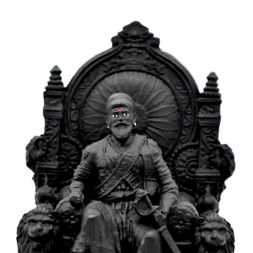 Chhtrapati Shivaji Maharaj on Sighasan with Sword