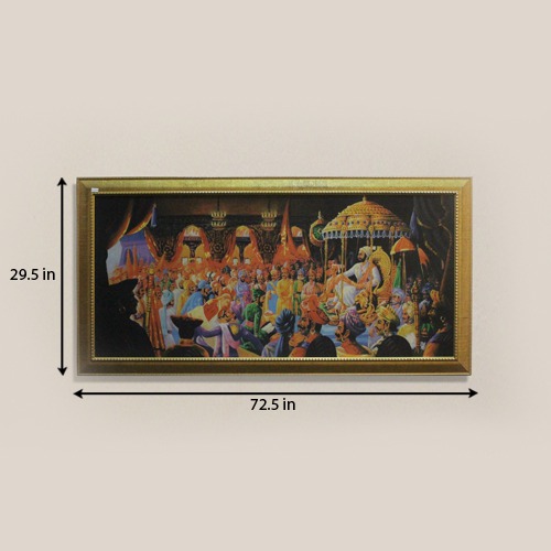 Rajyabhisek Of Chhatrapati Shivaji Maharaj Large Size Photo With Golden Border  Frame