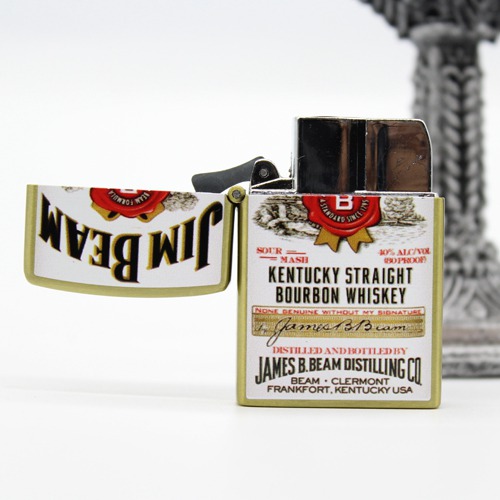 Jim Beam Metal Premium Refillable Classic Lighter | Pocket Lighter | Cigarette Stylish Pocket Lighter