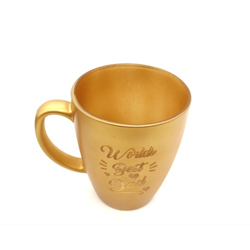 World Best Dad Coffee Mug With Engraving Gold