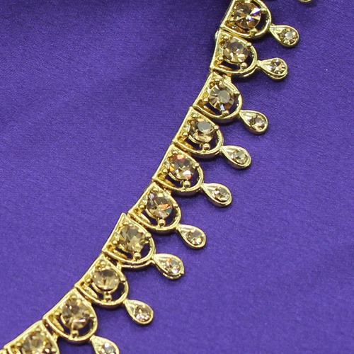 Diamond Fascinating Gold Tone Necklace Set | Diamond Necklace set
