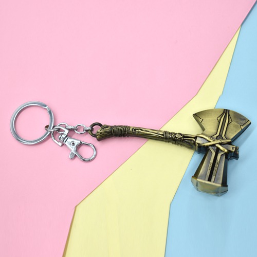 Metal Marvel Avengers Infinity War Thor Axe-Hammer Storm breaker Key Chain |  Key Ring Keychain for Girls Bag Scooty Bike Car Keys |  Stainless Steel Keychain