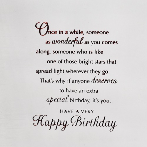 Here's Sending A Birthday Wish/ Happy Birthday Greeting Card