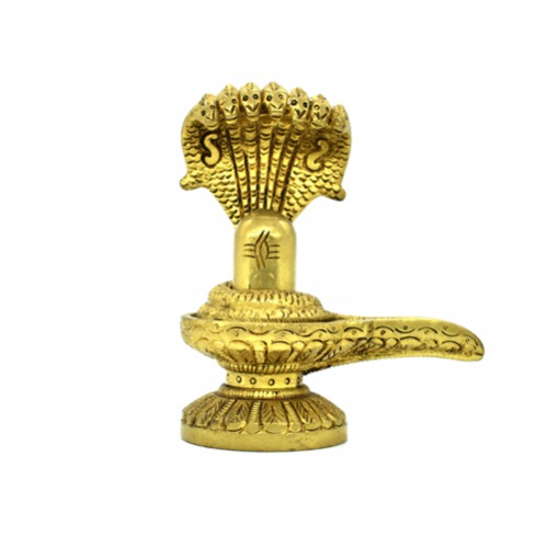 Brass Shivling With Sheshnag  Brass Shivling, Brass Murti, Home Decor, Idol For Home Poojan