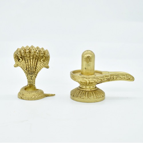 Brass Shivling With Sheshnag  Brass Shivling, Brass Murti, Home Decor, Idol For Home Poojan