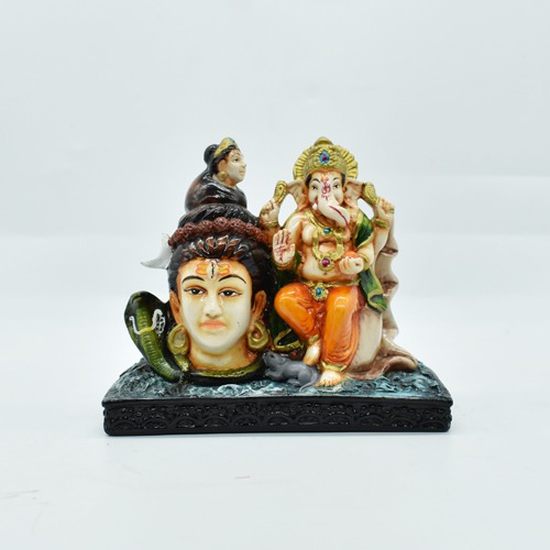 Shiv Ganpati Murti Ganesh Idol Shank Ganesh Multicolour