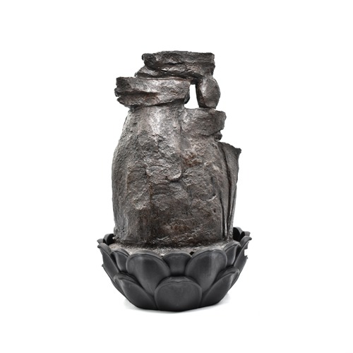 Rock Design Water Fountain With Ganesha For Home And Office Decor