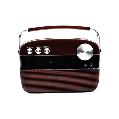 Saregama Carvaan Marathi - Portable Music Player with 5000 Preloaded Songs Cherry -wood Red