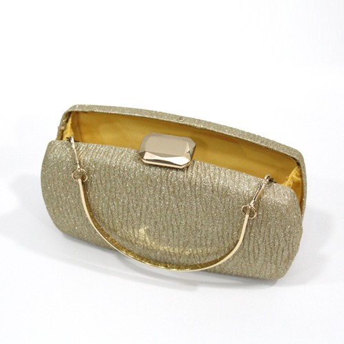 Gold-Toned Textured Women's Clutch | Women & Girl Latest Trendy Wedding Event, Evening Party Hand carry Purse Bride Party Clutch Bag