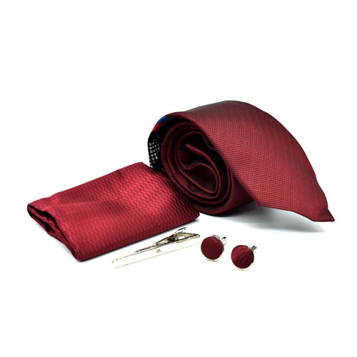 Don Giovani Men Premium Neck Tie and Pocket Square with Cufflink Combo Gift Set