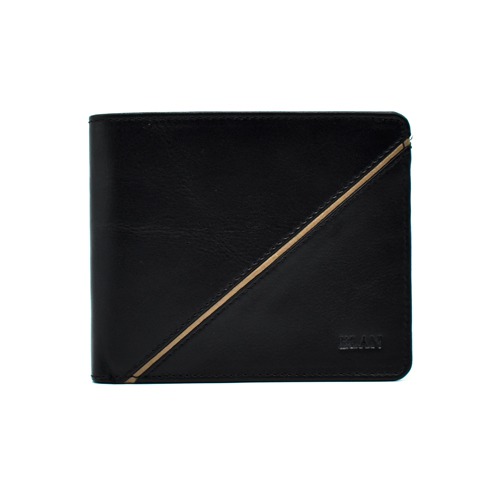 Elan Classic Black Leather Money Clip Wallet | Leather Wallet for Men| Card Slots | Coin Pocket | Currency Slots | ID Slot