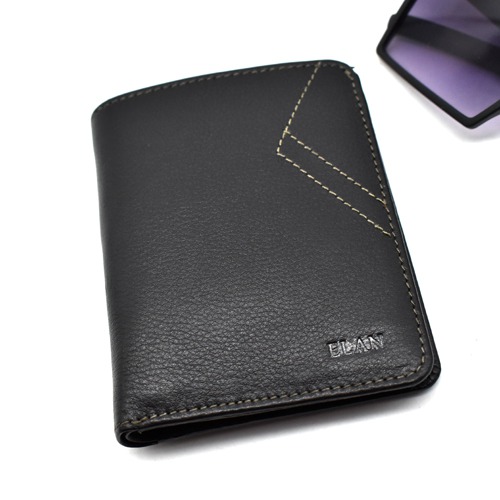 Men Black Genuine Leather Wallet -Mini | Black Genuine Leather Wallet | Leather Wallet for Men | Wallets Men Leather | Mens Wallet