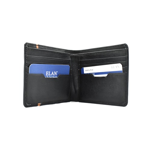 Elan Bi-fold Card Men's Leather Wallet | Leather Wallet for Men| Card Slots | Coin Pocket | Currency Slots | ID Slot