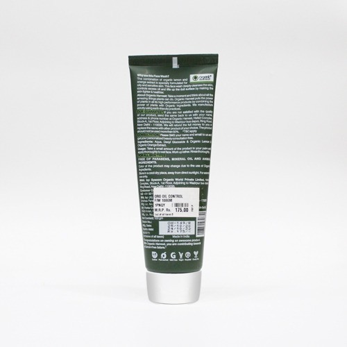 Organic Harvest Face Wash For Oil Control with Lemon & Orange Extract, Paraben & Sulphate Free -100gm