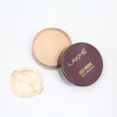 Lakme Rose Loose Face Powder with Sunscreen, Soft Pink, Face Makeup for a Rosy Glow - Matte Finish