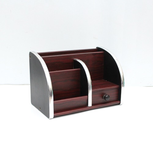 Polished Multi-Functional Wooden Desk organiser | Wooden Pen Holder/Pen Pencil Stand Multi Purpose Desk Organiser