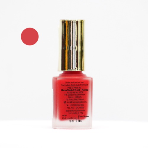 Miscos Lively Red Nail Lacquer Matte| Matte Colour Nail Polish