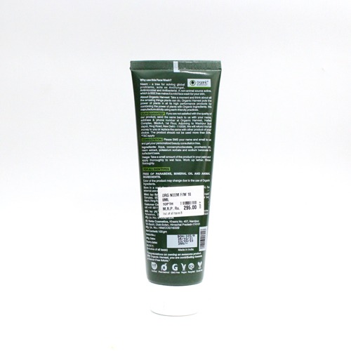 Organic Harvest Neem Face wash Suitable for Oily and Acne Prone Skin for both men and women 100gm