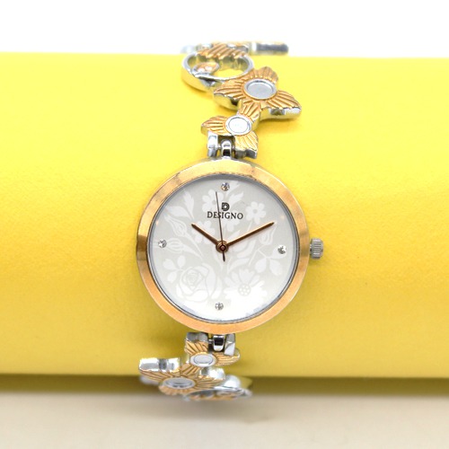Luxury Women Golden Flower Bracelet Wrist Watch