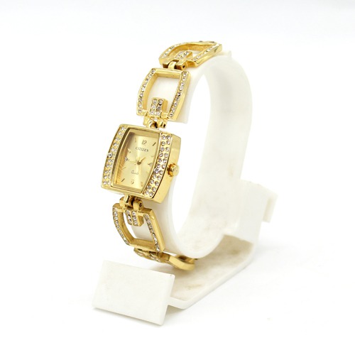 Square Shape Design Diamond Studded Women's Watch