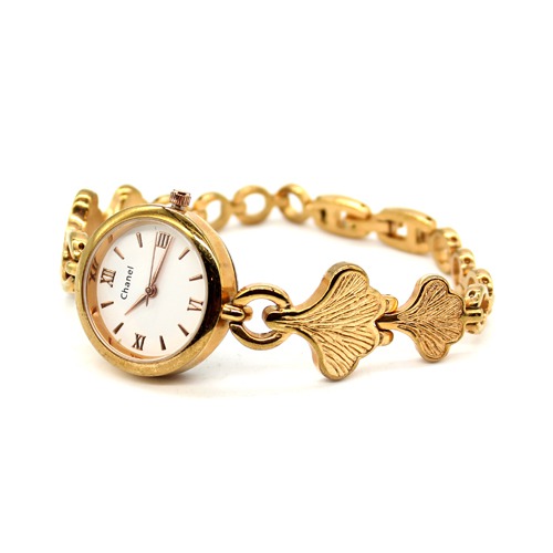 Golden Dial Roman Number's Women's Watch