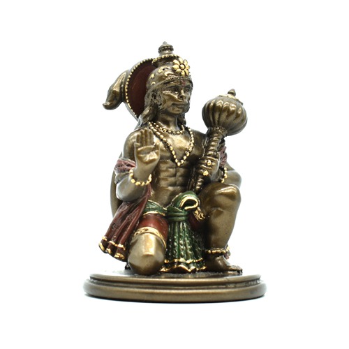 Copper hanuman Ji Murti Puja Bajrangbali Sankat Mochan Bhagwan Idol for Temple car Dashboard Home Decor Statue Gift