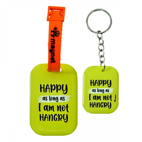 Don't make me Hungry Bag Tag Set | Luggage Tags for Trolley, Suitcase, Backpacks