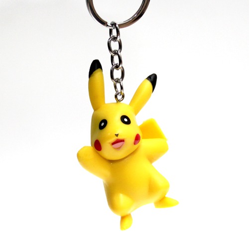 3D Pikachu Keychain | 3D Plastic Silicone Keychain for Car & Bike Gifting with Key Ring Anti-Rust