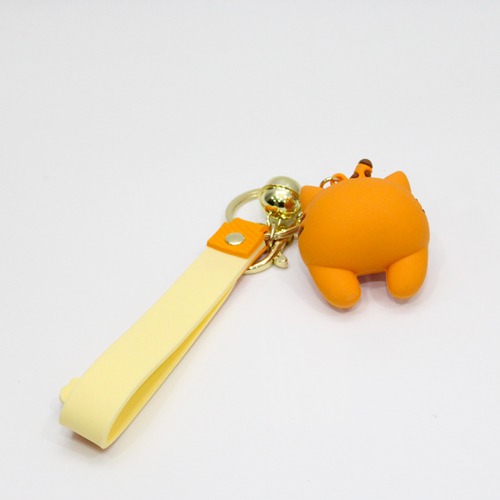 Orange Tiger Buttocks Butt Keychain with Lanyard | Multicolour Hard Plastic Design Keychain for Car Bike Home Keys for Men and Women