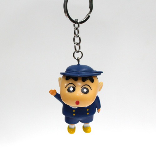 Shin Chan Action Figure Keychain | Shinchan Friends and Family Cartoon Character Plastic Keychain For Car Bike School Bags Office Keychain and  Key ring