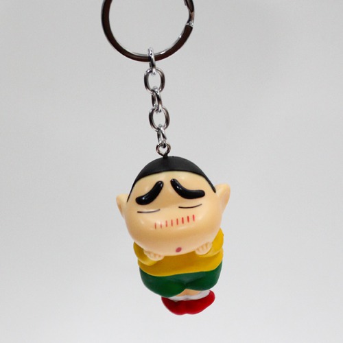 Cute Shin Chan 3D Keychain | Shinchan Friends and Family Cartoon Character Plastic Keychain For Car Bike School Bags Office Keychain and  Key ring