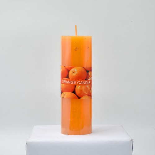 Orange Aroma Candle | Scented Big Orange Pillar Candles