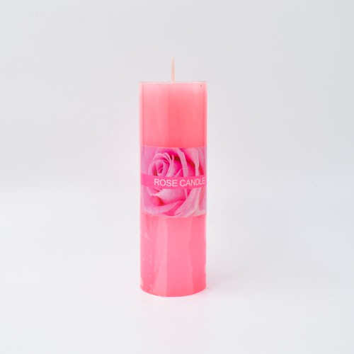Rose Aroma Scented Pillar Candle | Scented Big Rose Pillar Candles