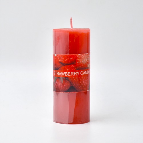 Strawberry Aroma Scented Pillar Candle