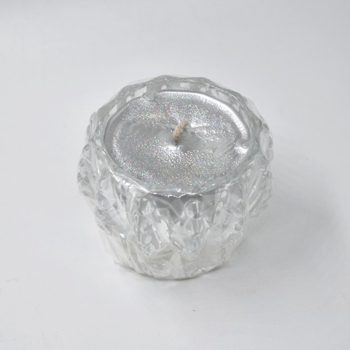 Big  Crystal Jar With Wax Stand For Home & Office Decoration