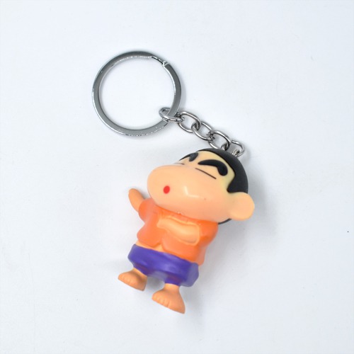 Dancing Shin Chan Keychain  | Shinchan Friends and Family Cartoon Character Plastic Keychain For Car Bike School Bags Office Keychain and  Key ring