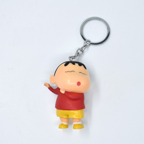 The Cute Shin Chan Figure Keychain | Shinchan Friends and Family Cartoon Character Plastic Keychain For Car Bike School Bags Office Keychain and  Key ring