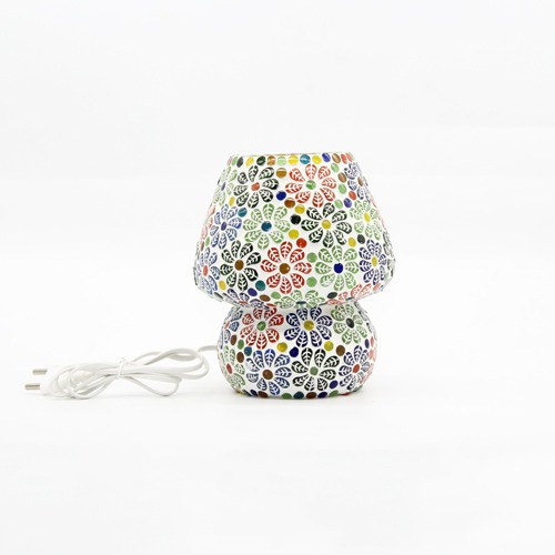 Muticolour Mosaic Style Dome Shape Table Lamp For Home & Office Decor