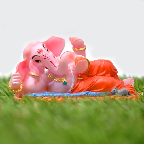 Sleeping Ganesha Idol for Cr Dashboard ( Size 5 x 9 x 5 cm)
