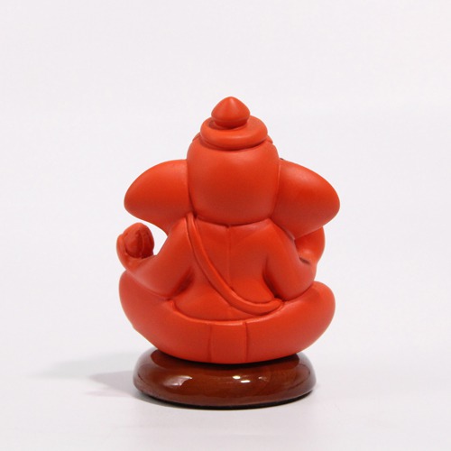 Small Red Decorative Ganesh Idol For Car Dashboard
