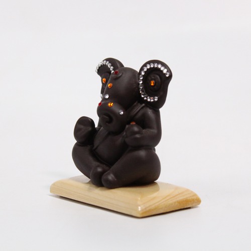 Brown Decorative Ganesha Idol For Car Dashboard
