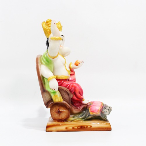 Ganesha Sitting On Rath For Home and Office Decor