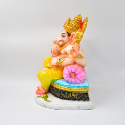 Glossy Pasard Ganesha Idol For Home and Office Decor