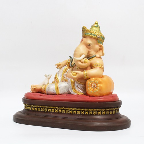 Fiber Sitting Ganesha Statue Showpiece For Home