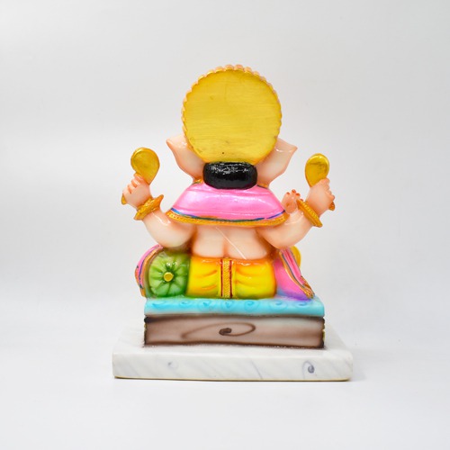 Glossy Multi colour Ganesha Idol For Office Decor
