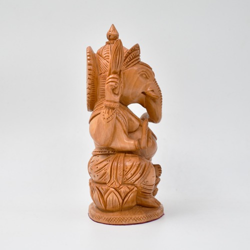 Wooden Ganesha Idol For Office and Home Decor