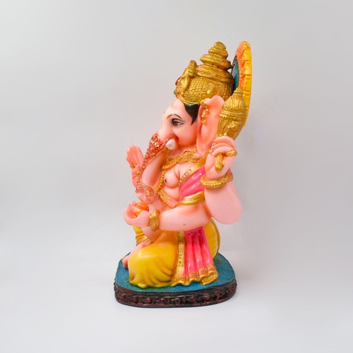 Multi colour Sitting Ganesha Idol For Home Decor