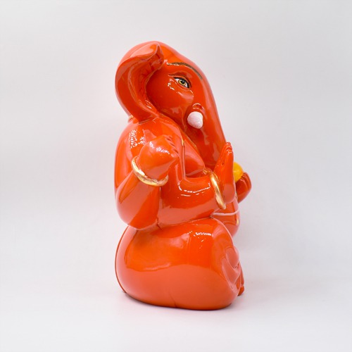 Orange Kan Ganesh Idol For Home and Office Decor